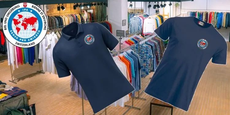 Kleiderladen mit T-Shirts der IPA Biel und Umgebung