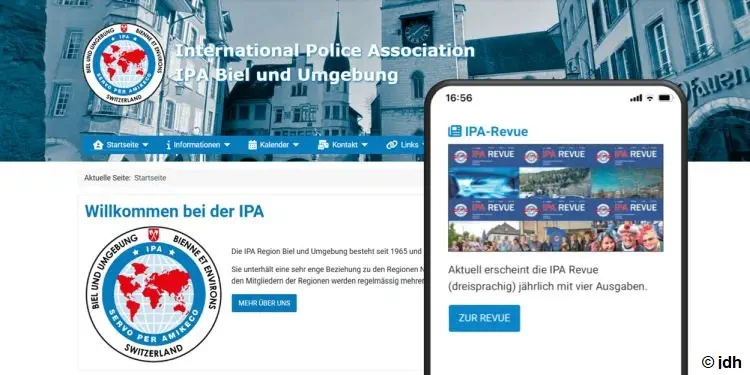 Printscreen der neuen Webseite