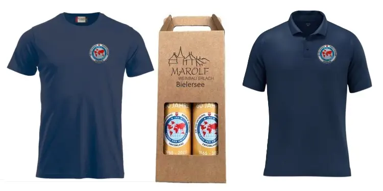 T-Shirts und Jubiläumswein
